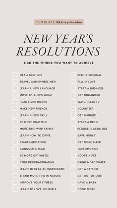 New Years Resolutions Template, New Years Resolution List, Resolution Quotes, Resolution List, New Year's Resolution, New Year Goals, New Year New Me, Year Quotes, Year Resolutions