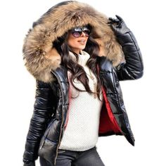 60% Polyester, 30% Cotton, 10% Spandex Imported Cotton Lining Zipper Closure Dry Clean Only Featureshort Slim Down Coat,Closed By Zip,Side With Two Pockets,Full Fur On The Hood, Faux-Fur Trim Featuring Are Easy To Attach And Detach. Faux-Fur Hooddetachable Faux Fur Collar,The Design Is Easy For You To Wash The Coat.Insulated Hood With Faux-Fur Trim Adds An Extra Element Of Warmth It Is Warm And Cute For You To Enjoy The Outdoor Activity In Wintry Days. Lightweightbreathable And Soft Warm Materia Short Coats Women, Fur Hood Jacket, Style Sportif, Maxi Cardigan, A Jacket, Cotton Coat, Fur Hood