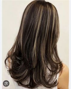 Skunk Hair, Hair With Highlights, Hair Blond, Brown Hair Inspo, Hair Inspiration Long, Brunette Hair With Highlights, Black Hair With Highlights, Dark Hair With Highlights