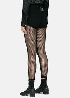 Stretch nylon fishnet tights in black. elasticized waistband.    98% nylon 2% polyurethane.    made in japan.    gd t027 051 1 Fishnet Leggings, Sea Ny, Black Fishnets, Fishnet Tights, Dad Day, Summer Accessories, Gift Store, Comme Des Garcons, Corporate Gifts