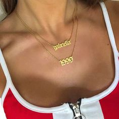 Name Necklace - Gold Name Necklace, Tiny Name Necklace, Name Necklace Gold, Necklace, Tiny Gold Necklace, Mother Gift, Wife Gift, Jewellery https://etsy.me/2WTKBnG #jewellery #necklace #lovefriendship #yes #women #stainlesssteel #customjewellery #namenecklace #initialn 1999 Birthday, Year Necklace, Jewelry Box Design, English Name, Number Necklace, Nameplate Necklace, Gold Name Necklace, Custom Name Necklace, Sustainable Jewelry