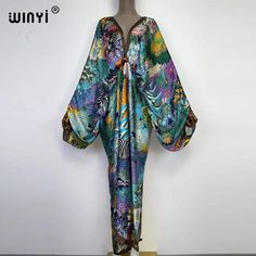 Sexy bech high-quality hand-rolled feel silk rayon fashion print 2024 – AMAIO Nigeria Clothes, Womens Robes Long, Mode Prints, Summer Prints Fashion, African Dashiki, Beach Attire, Beach Maxi Dress, Printed Long Dresses, Maxi Robes