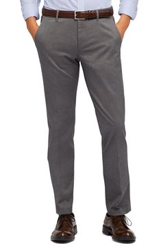 A sharp look for any day of the week, these flat-front pants are made from soft, easy-care stretch fabric and cut for a trim (but not tight) fit. Style Name:Bonobos Stretch Weekday Warrior Slim Fit Dress Pants. Style Number: 5647316. Grey Pants Men, Slim Fit Dress Pants, Corporate Fashion, Stretch Dress Pants, Slim Fit Dress, Flat Front Pants, Outfits Spring, Slim Fit Dresses, Outfits Winter