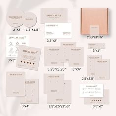 the wedding stationery is laid out and ready to be used as guest cards, envelopes, and more