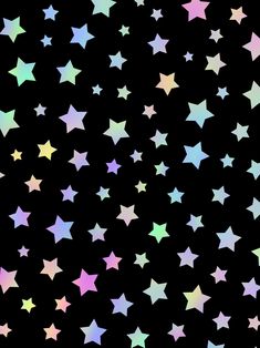 multicolored stars on black background with no image in the bottom right hand corner