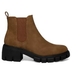 Pennysue women's platform chelsea boots ankle with elastic, not only make boots more fashionable and beautiful, but also can provide you with a better sense of fit. Thick bottom from the visual pull up your figure proportion, let you in the autumn and winter season to release the charm! Size: 6.  Color: Brown.  Gender: female.  Age Group: adult. Make Boots, Platform Chelsea Boots, Flat Booties, Brown Chelsea Boots, Ankle Rain Boots, Buckle Ankle Boots, Chelsea Boots Women, Brown Ankle Boots, Boots Ankle