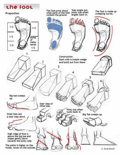 how to draw the foot step by step instructions for beginners and advanced drawing students