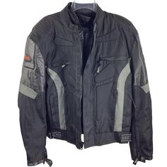 Black & Grey Xelement Motorcycle/Riding Jacket (14315hanging) - Looks New!! - Has Padding! - Chest 45” - Length 26.5” - Shoulder 20” - Sleeves 25" #Jacket #Goth #Rock #Grunge #Biker 20230104_14315hanging Black Techwear Biker Jacket For Winter, Black Biker Outerwear For Outdoor, Black Biker Style Outerwear For Outdoor, Black Biker Jacket For Winter Biker Events, Black Biker Jacket For Winter Events, Black Tactical Winter Outerwear, Tactical Black Winter Outerwear, Black Fitted Outerwear For Motorcycling, Casual Black Biker Jacket For Outdoor