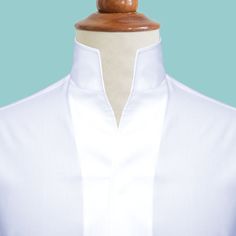 High Open Collar Full Sleeves Shirt Tailor-Made On Order shirt 𝘈 𝘩𝘪𝘨𝘩 𝘤𝘰𝘭𝘭𝘢𝘳 𝘴𝘩𝘪𝘳𝘵 𝘪𝘴 𝘢 𝘤𝘭𝘢𝘴𝘴𝘪𝘤 𝘢𝘯𝘥 𝘵𝘪𝘮𝘦𝘭𝘦𝘴𝘴 𝘴𝘵𝘺𝘭𝘦 𝘵𝘩𝘢𝘵 𝘢𝘥𝘥𝘴 𝘢 𝘵𝘰𝘶𝘤𝘩 𝘰𝘧 𝘴𝘰𝘱𝘩𝘪𝘴𝘵𝘪𝘤𝘢𝘵𝘪𝘰𝘯 𝘵𝘰 𝘢𝘯𝘺 𝘰𝘶𝘵𝘧𝘪𝘵. 𝘛𝘩𝘪𝘴 𝘴𝘵𝘺𝘭𝘦 𝘧𝘦𝘢𝘵𝘶𝘳𝘦𝘴 𝘢 𝘤𝘰𝘭𝘭𝘢𝘳 𝘵𝘩𝘢𝘵 𝘴𝘵𝘢𝘯𝘥𝘴 𝘶𝘱 𝘢𝘯𝘥 𝘦𝘯𝘤𝘪𝘳𝘤𝘭𝘦𝘴 𝘵𝘩𝘦 𝘯𝘦𝘤𝘬, 𝘱𝘳𝘰𝘷𝘪𝘥𝘪𝘯𝘨 𝘢 𝘳𝘦𝘧𝘪𝘯𝘦𝘥 𝘢𝘯𝘥 𝘱𝘰𝘭𝘪𝘴𝘩𝘦𝘥 𝘭𝘰𝘰𝘬. 𝘐𝘵'𝘴 𝘢 𝘷𝘦𝘳𝘴𝘢𝘵𝘪𝘭𝘦 𝘱𝘪𝘦𝘤𝘦 𝘰𝘧 𝘤𝘭𝘰𝘵𝘩? The Elements, Collar White Shirt, High Collar Shirts, Mens Dress Shirts, One Piece Man, Simply Dress, Chinese Collar, White Collared Shirt, Iron Work