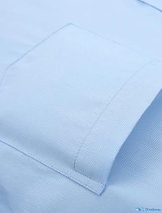 OrcaJump - Mens Solid Light Blue Button Down Shirt for Everyday Wear, Business Formal and Casual Comfort Blue Business Shirt With Pockets, Business Blue Shirt With Pockets, Blue Office Shirt With Pockets, Blue Tops With Pockets For Business, Wedding Tops, French Cuff Shirts, Buttoned Shirt, Graduation Outfits, Work Clothing