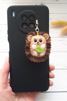 Hedgehog plush phone charm Birthday Keychain, Hedgehog Plush, Car Mirror Hanging Accessories, Fuzzy Felt, Felt Keychain, Hedgehog Gifts, Cute Sewing Projects, Plush Keychain, Art Lessons For Kids