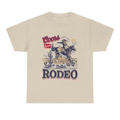 Coors Rodeo 90s Cowboy T-shirt - printwithsky Coors Rodeo, 90s Cowboy, Western Wardrobe, Rodeo Shirts, Rodeo Cowboy, The Wild West, Into The Wild, Vintage Inspired Design, Western Shirt