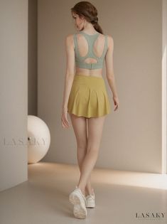 Lasaky - High-Waisted Tennis Skirt: Premium Athletic Short Skirt with Anti-Exposure Design, Quick-Drying Fabric, Pleated Style for Fitness, Running, Yoga Fitted Green Skirt For Sports, Green Mini Skirt For Sports, Yoga Chic, Running Yoga, Black High Waist, Denim Midi Skirt, Tennis Skirt, Short Skirt, High Waisted Denim