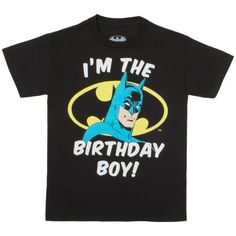 Add a heroic touch to your child's big day with the Batman I'm the Birthday Boy T-Shirt that boasts an eye-catching design with Batman front and center accompanied by the bold text "I'm the birthday boy". Made from pure cotton this boys' superhero tee promises optimal comfort and breathability. The soft lightweight material ensures that your little one stays cool and content throughout their day - whether they're at school or adventuring in their backyard. It's a stylish and fun way for your chi Long Sleeve Henley Men, Birthday Festivities, Oversized Tee Shirt, Birthday Boys, Batman Birthday, Batman T Shirt, Bold Text, Mens Henley, The Batman