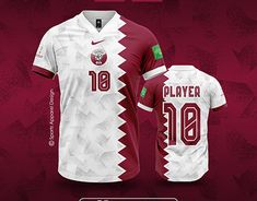 the soccer jersey is designed to look like qatar's national football team, and has been