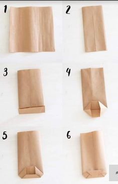 how to make paper bags out of brown paper with numbers on the top and bottom