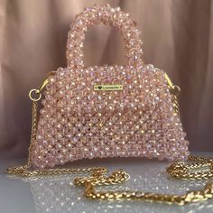 Lolly Bags, Hand Beaded Bag, Crystal Handbag, Sac Diy, Diy Bags Patterns, Pola Gelang, Stylish Purse, Crystal Bags, Trending Necklaces