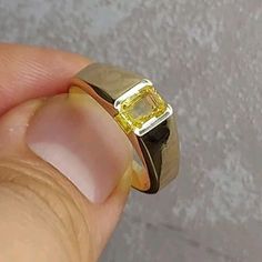 Description: Ceylon Yellow Sapphire Yellow Gold Plated Ring For Men, Original Yellow Sapphire Golden Ring, Real Sapphire Golden Ring For Men Carat : 2 Carats Stone Dimensions : 8.5mm x 6mm Ring Shape : Sapphire | Emerald Cut Ring Sizes: All US, UK International Size Available  Re-sizable: Yes Type: Natural Unheated Untreated Gemstone Shipment Via FedEx Yellow Sapphire Ring Men, Pukhraj Ring, Sapphire Gold Ring, Gold Ring For Men, Neelam Stone, Gents Ring, Yellow Sapphire Rings, Gold Sapphire Ring, Emerald Cut Rings