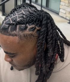 Male Locks Hairstyle, Styling Dreads For Men, Fade Locs Hairstyles, Braid Loc Styles Men, Half Up Half Down Dreads Men, Black Man Dreads Hairstyles, Loc Cornrow Styles Men, Men’s Dread Styles, Pineapple Locs Hairstyle