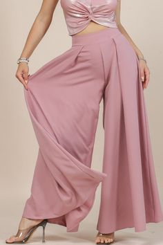 PRODUCT DETAILS: Solid Wide Kimono Pants. Wide palazzo pants. Model:5"8" 32-24-36 Orders ships within 24-48 hours (Monday Friday) 5% spandex 95% Polyester wide leg elastic waist bend (waist size: 49 inches) pocket detail skirt pants. Made in USA. washable Model Wears Small Please see size chart for information on the fit Plazo Designs Palazzo Pants, Palazzo Pants Outfit Indian, Kurti Models, Palazzo Pants Indian, Skirt Palazzo, Wide Palazzo Pants, Palazzo Pants Pattern, Plazzo Designs, Plazo Designs