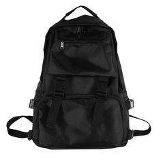 Casual Black Pure Color Casual Backpack Introducing the Casual Black Pure Color Casual Backpack. With its sleek and elegant design, this backpack is perfect for any occasion. Its pure black color exudes sophistication, while its casual style allows for versatility. Carry all your essentials in style with this must-have accessory. Anime Lingerie, Black Cargo, Kawaii Dress, Platform Mary Janes, Platform Slippers, Casual Black, Boots And Sneakers, Pure Color, Black Backpack