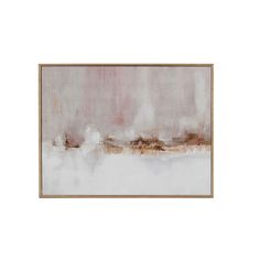 an abstract painting with brown and white colors