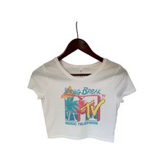 This faded distressed MTV Spring Break 94' crop top is perfect to dress up or wear casual. The image is sublimated onto the material making the top buttery soft! Fabrication: 52% Airlume combed and ring-spun cotton 48% poly, 40 single 3.6 oz. MTV Spring Break Crop Top, Vintage Distressed Crop Top, Spring Break 94' Retro Crop Top, Music Logo Crop Top, Women Crop Top, Boho Clothing Grunge Cropped T-shirt For Summer, 90s Style Summer Streetwear Crop Top, 90s Style Summer Crop Top For Streetwear, 90s Inspired Graphic Print Summer Crop Top, 90s Inspired Graphic Print Crop Top For Summer, 90s Style Crop Top T-shirt For Spring, Distressed Fitted Cropped Tops, Trendy Distressed Cropped Tops, Summer Distressed Cropped Top