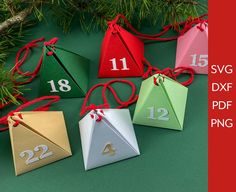 Advent Calendar Paper, Diy Christmas Advent Calendar, Diy Christmas Advent, Christmas Advent Calendar Diy, Christmas Cricut, Diy Jul, Diy Advent Calendar, Gift Box Template, Days Until Christmas