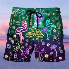 Category:WE-Pants; Season:Summer; Fabric:Polyester; Gender:Men's; Style:Hawaiian,Boho; Elasticity:Micro-elastic; Occasion:Beach,Casual,Daily,Holiday; Fit Type:Regular Fit; Function:Quick Dry; Waistline:Mid Waist; Pattern:Flamingo,Graphic Prints; Design:with Mesh lining,3D Print,Elastic Waist,Drawstring; Pants Type:Swim Shorts,Swim Trunks,Board Shorts; Fly Type:Elasticity,Drawstring; Front page:FF; Listing Date:06/30/2023; Production mode:External procurement; Hips:; Length:; Waist:; Fit US Size: Photo Surf, Mens Printed Shorts, Oktoberfest Outfits, Flamingo Graphic, Boho Yellow, Hobo Chic, Womens Basic Tops, Mens Outdoor Jackets, Cotton Linen Pants