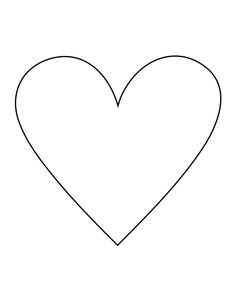 a black and white heart outline on a white background