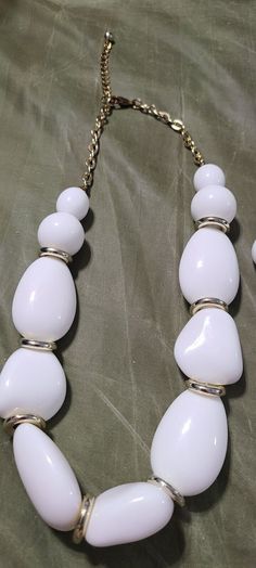 Elegant Beaded Chain Earrings, White Beaded Chain Earrings, Elegant White Beaded Chain Earrings, Elegant Polished Beads Earrings For Party, Elegant Party Earrings With Polished Beads, Elegant Handmade White Beads, Handmade Elegant White Beads, Elegant White Dangling Beads, Elegant White Beaded Earrings With Colorful Beads