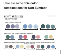 Soft Summer Outfits For Fall, Soft Summer Fall Outfits, Summer Color Analysis, Summer Skin Tone, Soft Summer Outfits, Autumn Color Palette Fashion