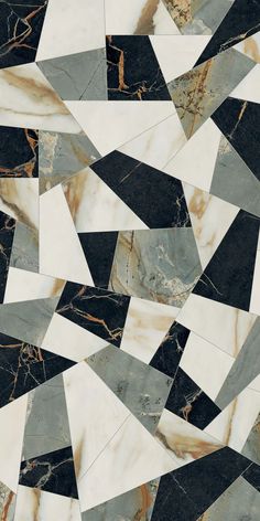 an abstract black and white marble wallpaper with many different shapes, sizes and colors