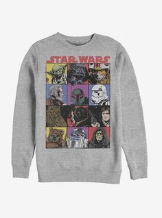 50% Cotton  50% PolyesterWash cold; dry lowImportedListed in men's sizes Black Panther Comic, Dark Side Star Wars, The Rise Of Skywalker, Rise Of Skywalker, Star Wars Sweatshirt, Star Wars Outfits, Star Wars Comics, Color Crew, Star Wars Poster