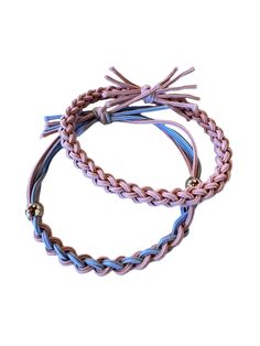 Hair tie or bracelet set Hair Tie Bracelet, Double Up, Hair Tie, Bracelet Set, Hair Ties, Pink Blue, Bracelet, Hair, Pink