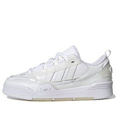 adidas ADI2000 'Snakeskin - White' GW4697 (SNKR/Skate/Casual/Unisex/Low Top/Non-Slip/Wear-resistant) Adidas Skate Shoes With Vulcanized Sole For Streetwear, Adidas White Skate Shoes For Streetwear, Urban Adidas Skate Shoes With White Soles, Adidas Sports Skate Shoes With Laces, Adidas Skate Shoes With Laces For Sports, Adidas Low-top Skate Shoes For Skateboarding, White Skate Shoes With Abzorb Midsole, Adidas Low-top Sporty Skate Shoes, White Skate Shoes With Abzorb Midsole For Skateboarding