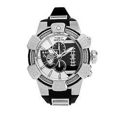 Score a touchdown with this Invicta NFL Bolt Diver watch! The logo of your favorite team takes center stage on a dial done in their signature color palette. You'll find a trio of subdials and a date window all lined up and ready to take the field. Accentuated by glass fiber around the bezel and throughout the flexible silicone strap  you'll be ready to cheer to your team to victory in style! Silver Sports Chronograph Watch, Silver Sports Watch With Chronograph, Silver Chronograph Sports Watch, Diver Watch, Center Stage, Watch Sale, Casio Watch, Diver, Favorite Team