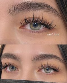 Lash Extension On Hooded Eyes, Anime Lashes Wink Bar, Natural Looking Hybrid Lashes, Whisky Natural Lash Extensions, Upturned Eyes Lash Extensions, Eyelash Extensions Doe Eye, Extension Lashes Natural, Lash Extensions For Big Round Eyes, Lash Extensions Mapping Styles Natural