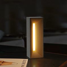 a light that is on top of a table