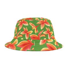 Step up your style game with our vibrant bucket hats featuring unique designs! Made for cool individuals who aren't afraid to stand out, these hats are the perfect accessory to express your personality. Whether you're hitting the beach, exploring the city, or chilling with friends, our bucket hats will add a pop of color and flair to any outfit. Made from high-quality materials, they're comfortable to wear and built to last.  Don't blend in with the crowd - stand out with our vibrant, unique buc Fun Flat Brim Bucket Hat, Green Flat Brim Bucket Hat, One Size, Fun Green Bucket Hat For Outdoor, Green Flat Brim Bucket Hat For Vacation, Green Snapback Beach Hat, Fun Green Outdoor Bucket Hat, Green Adjustable Bucket Hat With Flat Brim, Green Bucket Hat With Short Brim For Vacation, Green Short Brim Bucket Hat For Vacation