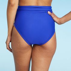 Add a versatile bottom to your swim separates with this Textured Tie High-Waist Bikini Bottom from Kona Sol™. Made from soft fabric with spandex and elastic at the leg openings for stretchy comfort in and out of the water, this textured bikini bottom is designed in a cobalt blue hue. An easy pairing with solid or printed bikini tops, a high-waist cut and side-tie closure finish off the chic look. Kona Sol™: Made for your day in the sun. Women's Tie, Womens Tie, Small Waist, Swimwear Fashion, Blue Hues, The Chic, Waist Tie, Cobalt Blue, Cobalt