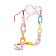 Trendy Glass Jewelry With Lobster Clasp, Everyday Glass Chain Necklaces, Trendy Glass Chain Necklace, Everyday Glass Chain Necklace, Trendy Adjustable Paperclip Chain Necklace, Trendy Glasses Chains With Chain Strap, Adjustable Chain Strap Necklaces For Gifts, Adjustable Chain Strap Necklace For Gift, Adjustable Chain Strap Necklace As Gift