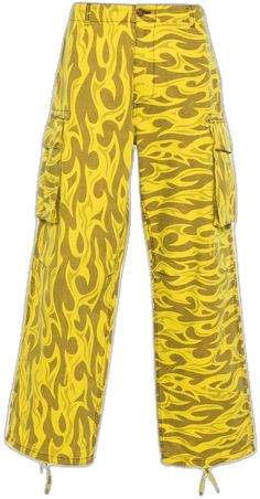 Yellow Summer Cargo Pants, Casual Yellow Bottoms With Cargo Pockets, Yellow Wide Leg Pants With Side Pockets, Casual Yellow Cargo Pants With Pockets, Casual Yellow Cargo Pants With Side Pockets, Yellow Cotton Cargo Pants With Pockets, Yellow Wide Leg Bottoms With Side Pockets, Yellow Summer Pants With Side Pockets, Summer Yellow Pants With Side Pockets