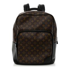 This is an authentic LOUIS VUITTON Monogram Macassar Dean Backpack. This stylish backpack is crafted of Louis Vuitton signature monogram coated canvas and features smooth black leather trim, a front zipper compartment, and adjustable black leather shoulder straps. The black wrap-around zippers open to a black fabric interior with patch pockets. Lv Backpack, Louis Vuitton Monogram Bag, Louis Vuitton Backpack, Stylish Backpack, Stylish Backpacks, Black Wrap, Louis Vuitton Shoulder Bag, Monogram Bag, Leather Trim