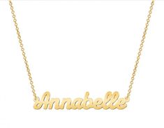 The Name Necklace is available in Yellow, White and Rose Gold. Available in 10KT gold Length: 18" Font Style: Cursive | Block | Monogram Fine Gold Necklace, Retail Jewelry, Fine Gold Jewelry, Presents For Women, Bridesmaid Gifts Jewelry, Font Style, Body Jewellery, Gorgeous Jewelry, Custom Packaging