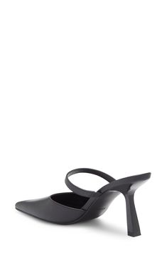 A slender elastic-anchored vamp strap secures the instep of an elegant pointed-toe mule. Synthetic upper, lining and sole Imported Good American, Luxury Gifts, Frame Denim, Black Fits, Designer Sunglasses, Shoe Shop, Cole Haan, Women's Pumps, Mule