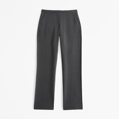 Elevate your wardrobe with the Abercrombie & Fitch Women's Low Rise Tailored Boot Pant, a perfect blend of sophistication and comfort. These pants are designed to flatter, featuring a low-rise cut and bootcut silhouette that enhances your figure.

- Size: 28 SHORT
- Color: Dark Gray
- Material: Pocket Bag - Polyester, Elastane
- Gender: Female
- Features: Slim waistband, functional pockets, zipper closure

Ideal for both office wear and casual outings, these pants offer a clean, tailored look wi Modern Straight Stretch Bottoms, Modern Stretch Straight Bottoms, Straight Work Bottoms With Hip Pockets, Female Features, Female Style, Bootcut Pants, Tailored Pants, Sleek Look, Office Wear