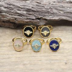 Enamel Gemstone Rings As Gifts, Enamel Gemstone Rings For Gift, Enamel Rings With Gemstone For Gift, Adjustable Enamel Metal Ring As Gift, Adjustable Metal Enamel Ring Gift, Adjustable Metal Enamel Ring For Gift, Adjustable Nickel-free Enamel Rings, Enamel Cabochon Rings For Gift, Enamel Cabochon Rings For Gifts