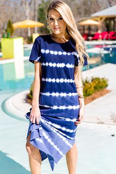 Meet your favorite t-shirt in dress form! Blue Door, Dress Form, Wearing Dress, Boutique Clothing, T Shirt Dress, Midi Length, Cute Dresses, Casual Dress, Short Sleeve Dresses