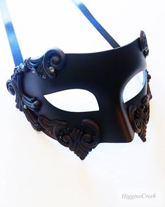 Mens Masquerade mask for parties events weddings Men's Luxury mask in black with Black Diamonds I N C L U D E D All Masks come with matching double sided satin ribbons attached. S H I P P I N G - Processed same day or within 24 hours. 1-2 day guaranteed delivery services offered, add items to cart and click on shipping tab for rates. Pls leave a check out note with your need date & contact number (especially for expedited and custom orders) Msg for delivery time frames (Include your state/co Mens Masquerade Mask Diy, Masquerade Mask Aesthetic Male, Mascarade Mask For Men, Mascarade Mask Diy, Masquerade Mask Aesthetic, Masquerade Mask Men, Masquerade Mask Diy, Elegant Face Mask, Black Masquerade Mask